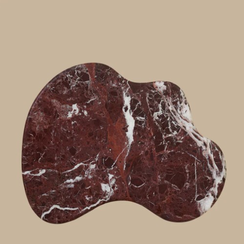 BLACK BLAZE Oasis Marble Serving Platter, Rosso Levanto